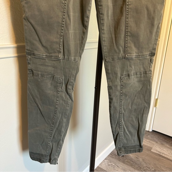 Blank NYC Army Green Zipper Moto Skinny Pants Women’s 30 - Picture 4 of 10
